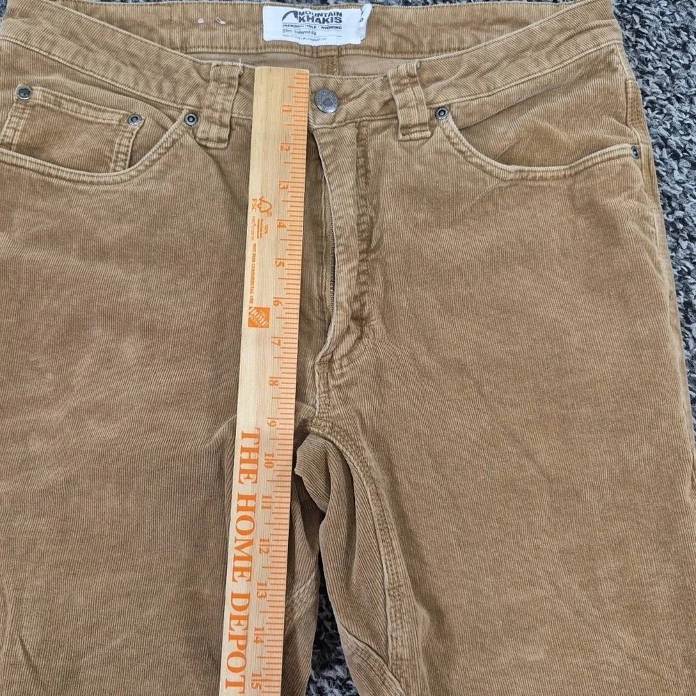 Mountain Khakis Canyon Cord Slim‎ Tailored Corduroy Pants Brown Men's Size 34x30